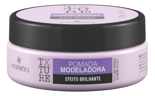 Pomada Modeladora Efeito Brilhante Txture 100 Ml Ecosmetics