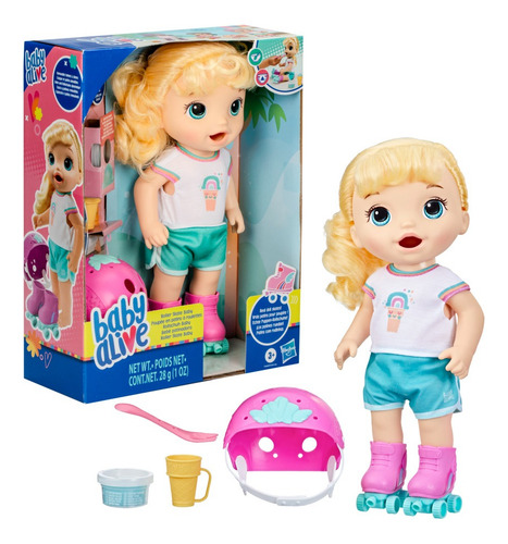 Boneca Baby Alive Roller Skates Loira - Hasbro F5649
