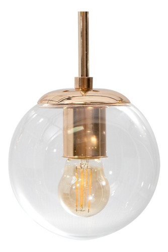 Lámpara Colgante Negro Oro E27 40w 9 Luces Estructura Dorado