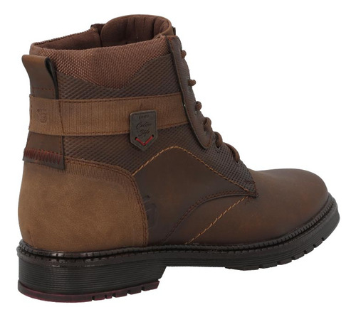 Bota Casual Pv794677 Fresco Piel Sintetico Liso Cordones