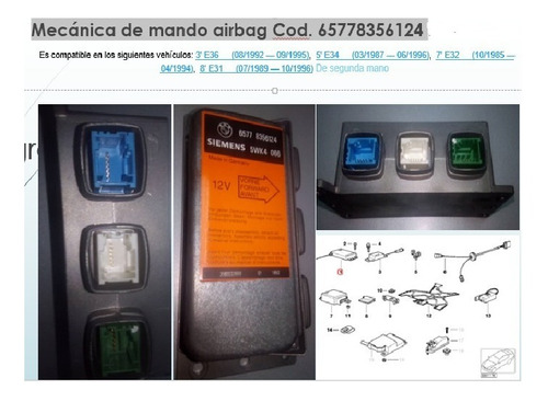 Mecanismo De Mando Airbag Cod. 65778356124 