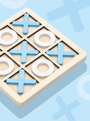 Rompecabezas De Ajedrez Blue Xo Para Niños, Educativo, De Ma