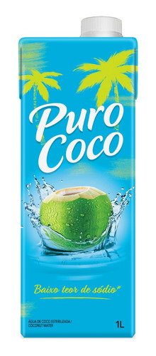 Agua De Coco Puro Coco Caja 12 Unidades 1 Lt