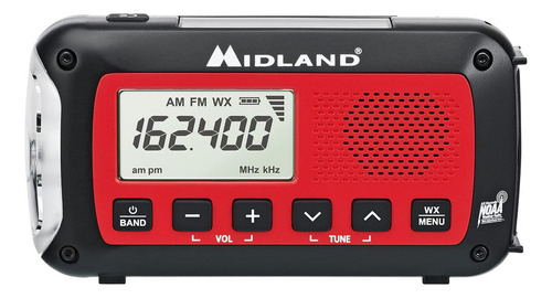 Midland Er40 - Radio De Manivela De Emergencia - Panel Solar