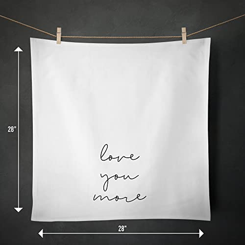 Toalla De Cocina Blanca «love You More» De Rubiarojo