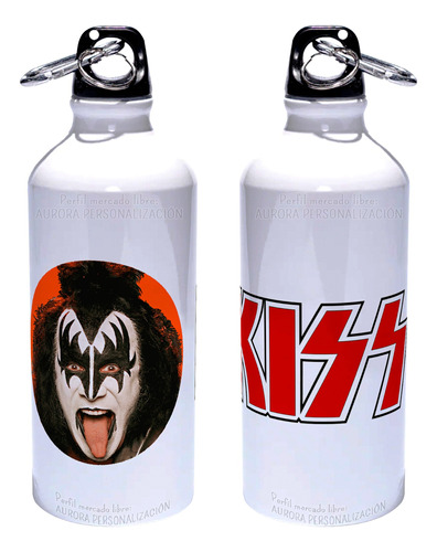 Carmañola Kiss Rock Termo Botilito Botella Aluminio 600ml