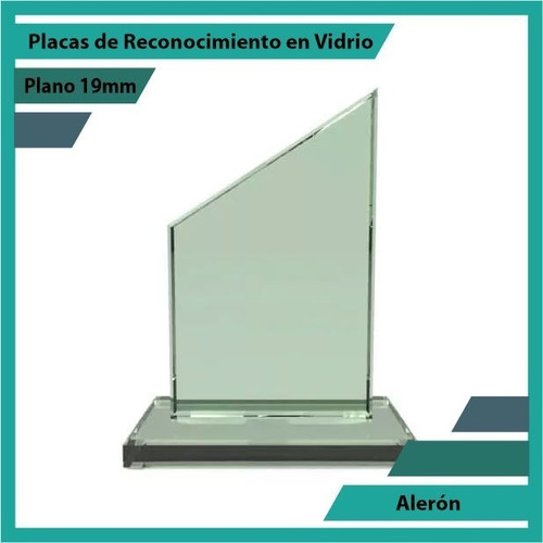 Placas De Reconocimiento En Vidrio Forma Aleron