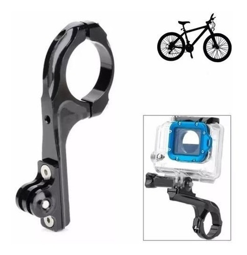 Imagen 2 de 4 de Soporte Metalico Para Go Pro Manubrio Moto Bici Aluminio