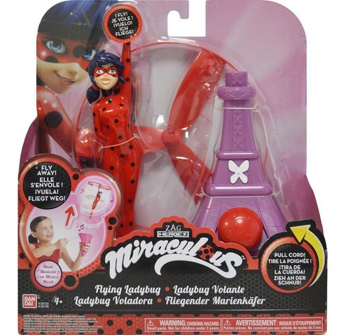 Ladybug Miraculous Voadora Sunny Brinquedos