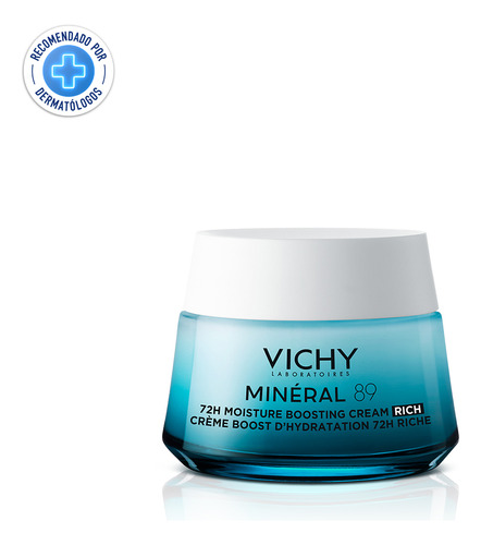 Crema Hidratante Facial Mineral 89: Textura Rica - Vichy Momento de aplicación Día/Noche Tipo de piel Seca