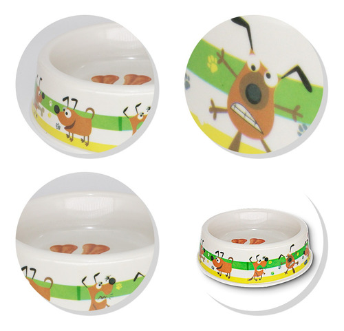 Bebedouro/comedouro P/ Caes E Gatos Plst 18,5*5 Cm Cor:maxx8