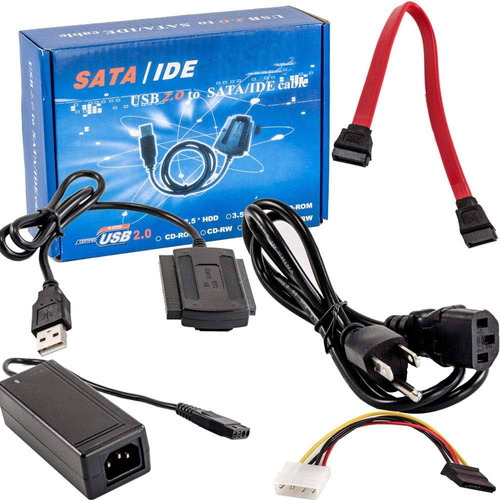 Cable Adaptador Ide Sata Usb 2.0 Disco Duro Hdd 3.5 Ssd 2.5