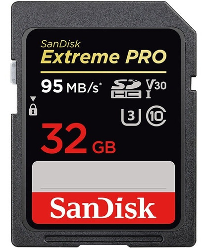 Memoria Sandisk Extreme Pro Sdhc 32gb Clase 10 V30 - Envíos 