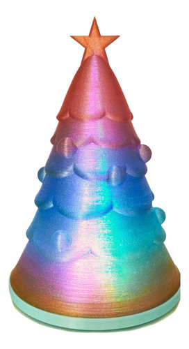 Árbol De Navidad Multicolor Con Iluminación Giratoria (mesa)