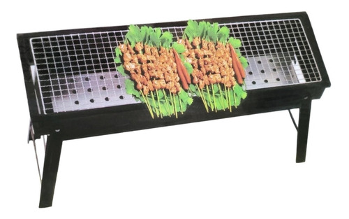 Parrilla Brasera Brochetera Asador Plegable Portatil 60x20cm