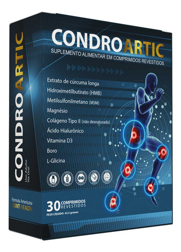 Condro Artic Msm Curcuma Colágeno Tipo 2 Ácido Hialurônico