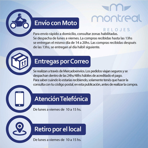 Imagen 7 de 10 de Reloj Montreal Hombre Ml1458 100% Acero Inox. Multifunción