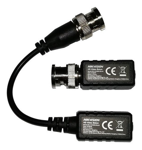 HIKVISION DS-1H18S/E, Video Balun Pasivo HDTVI/HDCVI/AHD, par en blíster, convertidor de video BNC Hasta 5MP 3K, Color negro