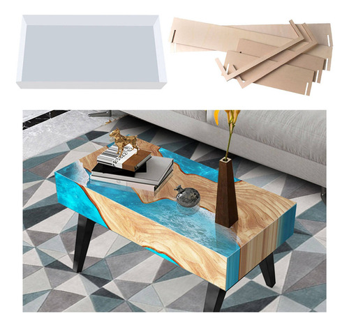 A Molde De Mesa For Fundición De Resina, Molde Rectangular .