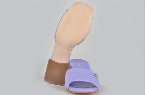 Zuecos Mules Taco Bajo De Mujer De Cuero Kroll - Ferraro