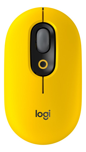Mouse Bluetooth Logitech Pop Yellow Emojis Blast - Revogames