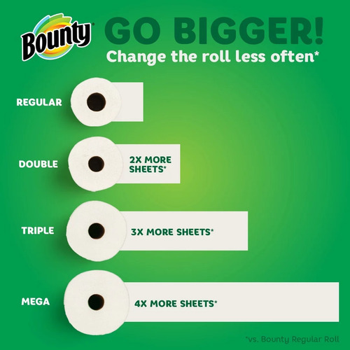 Toallas De Papel Bounty Select-a-size, 6 Rollos Triples