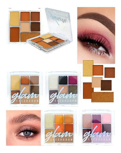 Paleta 7 Sombras Matte Metalizadas Glam Eyeshadow Pink21