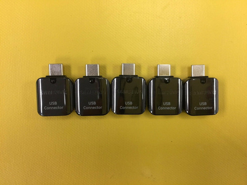 Set De 5 Adaptadores Otg Color Negro Usb Tipo A A Tipo C