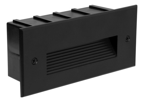 Led Rectangular 12x8 3w Fría Negro Vivion