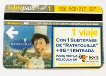 Comprar Tarjeta Subtepass Ratatouille Película Excelente Estado