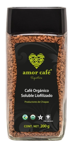 Café Soluble Amor Café Orgánico Frasco 200 Gr.