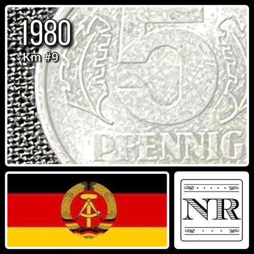 Alemania Democratica - Año 1980 - 5 Pfennig - Km #9