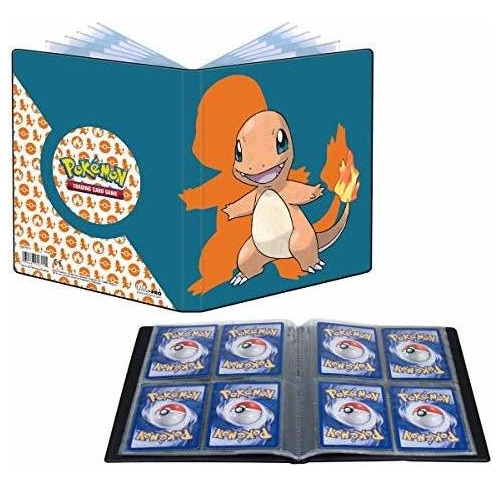 Protector Cartas Portafolio De Charmander De 4 Bolsillos Par