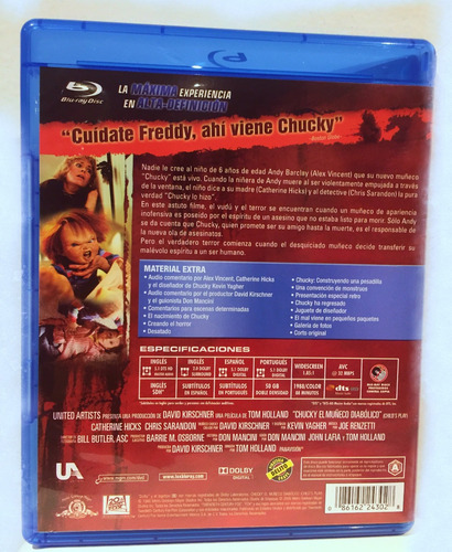 Chucky El Muñeco Diabólico Childs Play Nuevo Bluray
