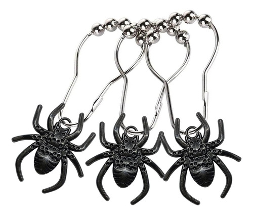 Juego De 12 Ganchos Para Cortina De Ducha De Araña, Anillos