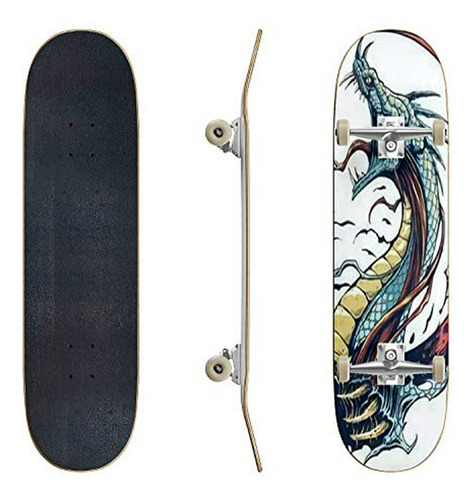 Patineta, Skatebboards Es Eftowel Skateboards Fire Dragon C