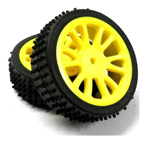 Redcat Racing Front Wheels And Tyres (2) Buggy 1/16 - 85007y