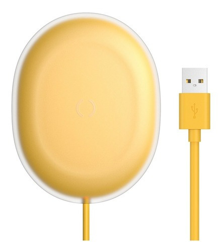 Carregador Sem Fio Baseus Jelly 15w Turbo + Cabo Usb/ Usb-c Cor Amarelo