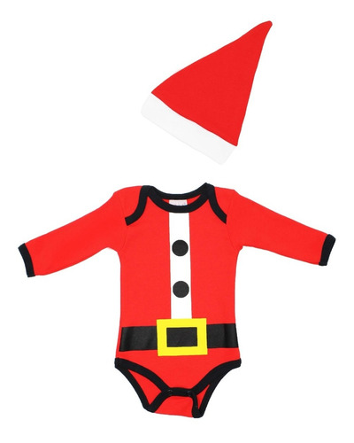 Imagen 1 de 9 de Pañalero Santa Claus Navidad Ropa De Bebé Disfraz Gorrito 