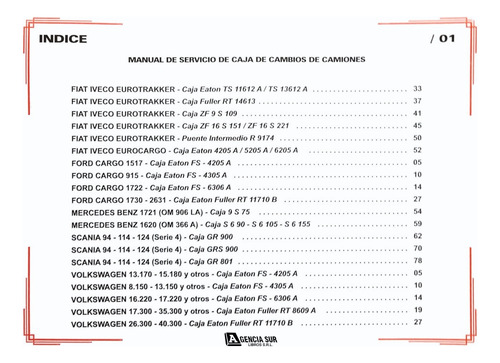 Manual De Servicio De Cajas De Cambio Camiones Despiece