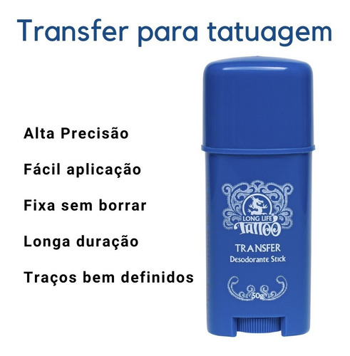 Imagem 2 de 3 de 10 Un. Transfer Stick Decalque Para Tatuagem Long Life 50g
