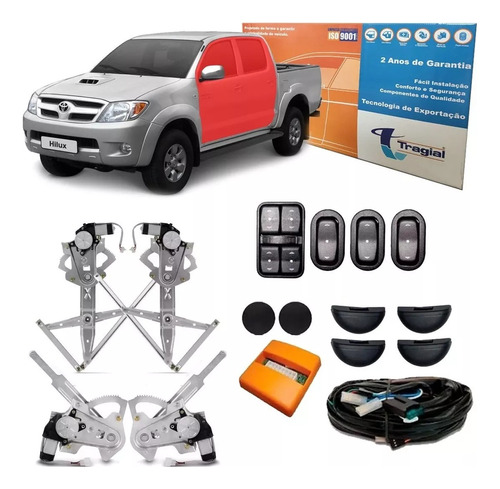 Vidro Eletrico Toyota Hilux 4pts Completo Tragial