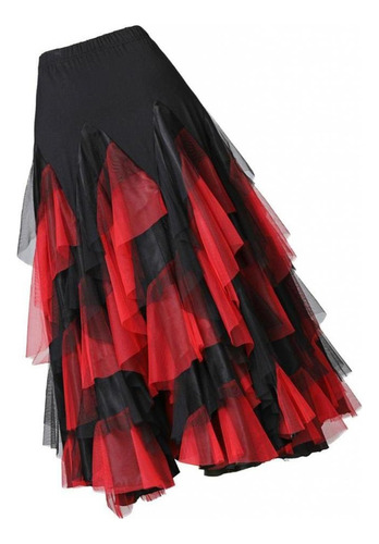 Falda De Flamenco Ballroom Waltz Ropa De Baile Trajes [u]