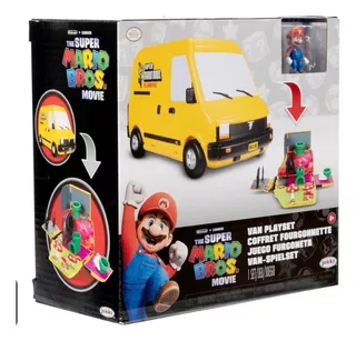 Mini Van Playset Con 1 Mini Figura Super Mario Bros Movie