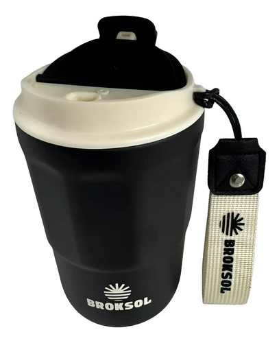 Vaso Termico Cafe Broksol Coffee Mug 380 Ml Frio Caliente Negro Coffee Mug