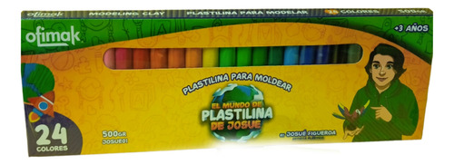 Plastilina Josue 24 Colores/ 500gr 