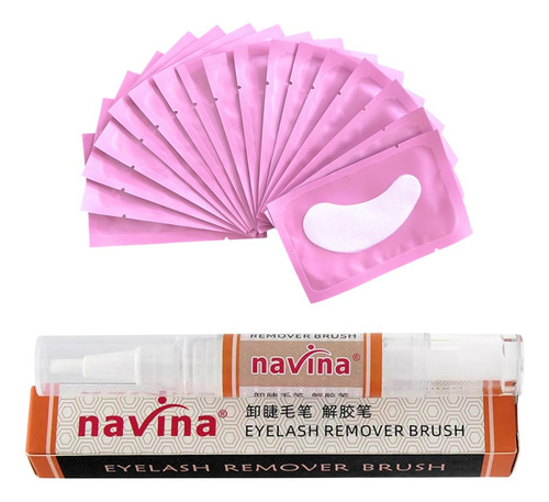  Kit Caneta Removedor Cola Navina Extensão Cilios Brush 