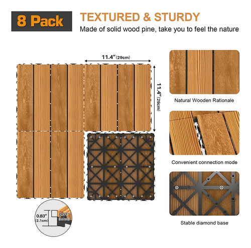 Baldosas De Madera Entrelazadas Para Suelo De Cubierta,...