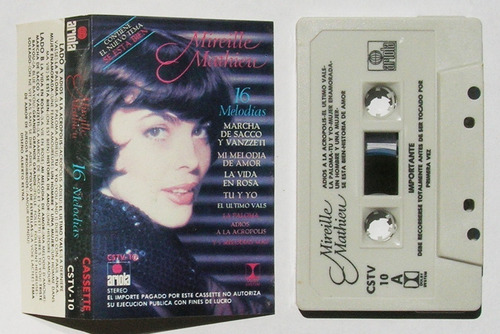 Mireille Mathieu 16 Melodias Cassette Mexicano 1984