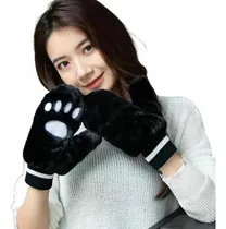 Comprar En Stock Abfa Shop Guantes Manoplas Kawaii Gato Huella Negro